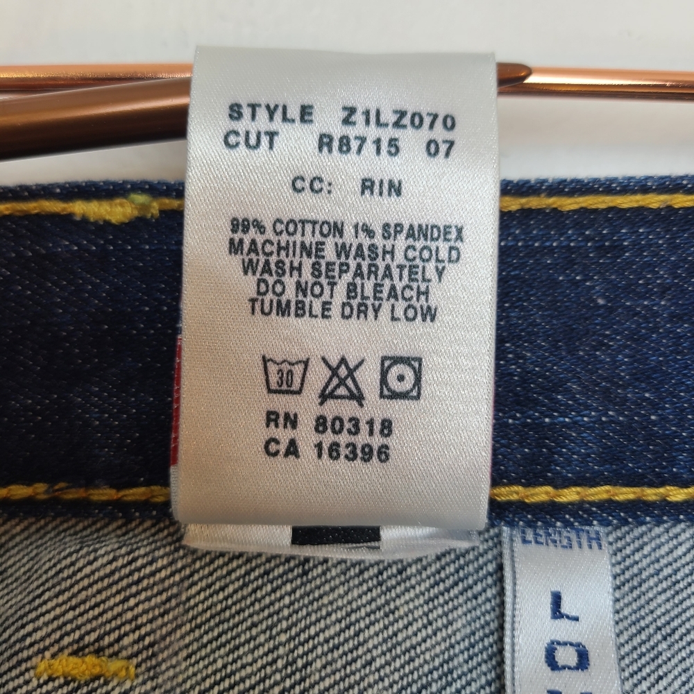 Lucky Brand Jeans Dungarees Easy Rider Long Dark Wash Button Fly Size 27 - Picture 14 of 14